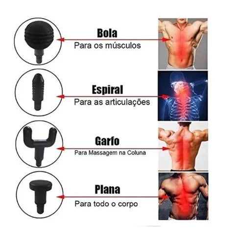 Massageador Muscular Profissional de Alta Frequência | Alívio de Dores e Recuperação Rápida
