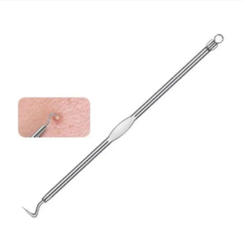 Kit Extrator de Acne Profissional – 4 Peças em Aço Inoxidável