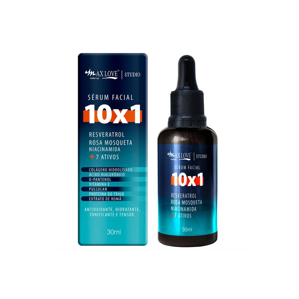Sérum Facial Max Love 10 em 1 – Hidratação Profunda, Anti-Idade e Iluminação da Pele